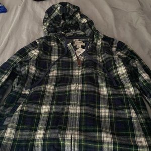 LL Bean Scotch Plaid Hoodie